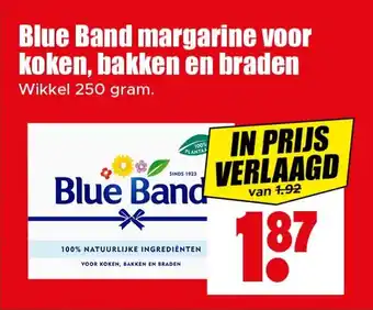 Dirk Blue band margarine voor koken bakken en braden aanbieding