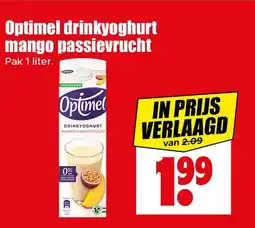 Dirk Optimel drinkyoghurt mango passievrucht aanbieding