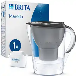 Joybuy BRITA Water Filter Jug Marella Graphite (2.4L) Incl. 1x Maxtra Pro Pure Performance Filter Cartridge aanbieding