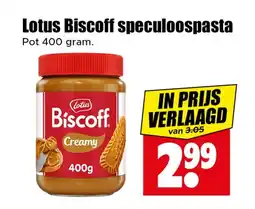 Dirk Lotus biscoff speculoospasta aanbieding