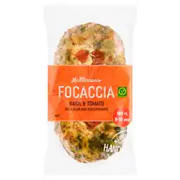 PLUS Mediterraneo Focaccia basilicum, kaas & tomaat aanbieding