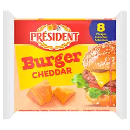 PLUS Président Burger slices cheddar aanbieding