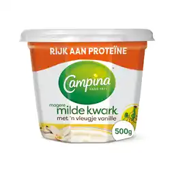 PLUS Campina Magere kwark vanille aanbieding