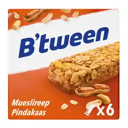 PLUS B'tween Mueslireep Pindakaas aanbieding