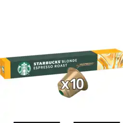 PLUS Starbucks Nespresso koffiecups blonde espresso aanbieding