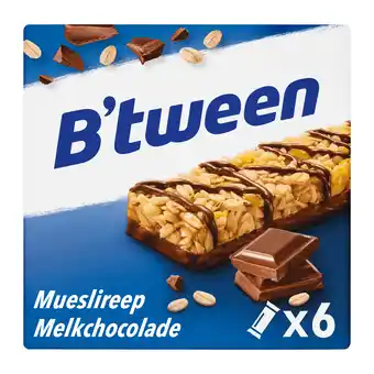 PLUS B'tween Mueslireep Melkchocolade aanbieding