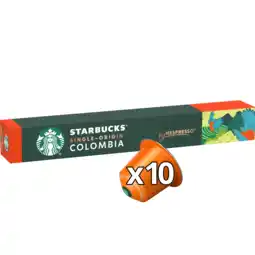 PLUS Starbucks Nespresso koffiecups colombia aanbieding