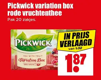 Dirk Pickwick variation box rode vruchtenthee aanbieding