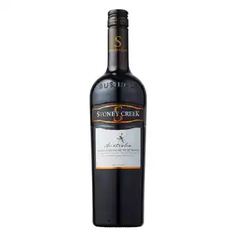 PLUS Stoney Creek Shiraz Grenache & Petit Verdot aanbieding