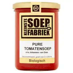PLUS Kleinste Soepfabriek Pure tomatensoep à la Johannes van Dam aanbieding