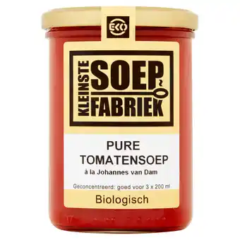 PLUS Kleinste Soepfabriek Pure tomatensoep à la Johannes van Dam aanbieding