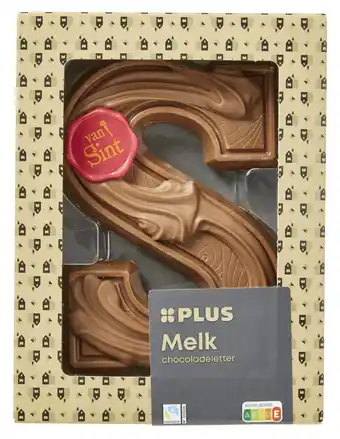PLUS PLUS Amb.letter trio chocolade FT aanbieding