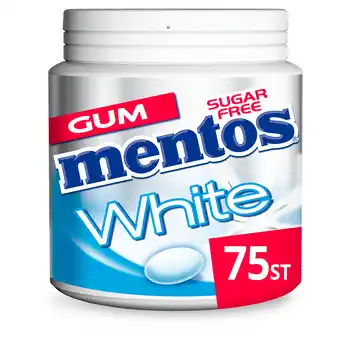 PLUS Mentos Gum white sweet mint aanbieding