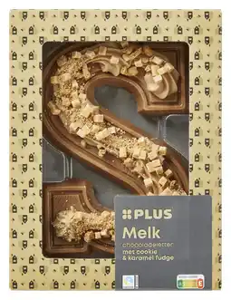 PLUS PLUS Amb. letter melk cookie karamel FT aanbieding