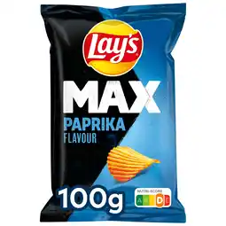 PLUS Lays Max Ribbel Chips Paprika aanbieding