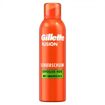 PLUS Gillette Fusion 5 gevoelige huid hydra foam aanbieding