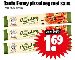 Dirk Tante fanny pizzadeeg met saus aanbieding