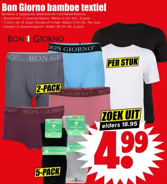 Dirk Bon Giorno bamboe textiel aanbieding