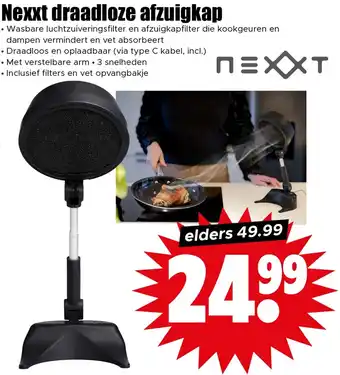 Dirk Nexxt draadloze afzuigkap aanbieding