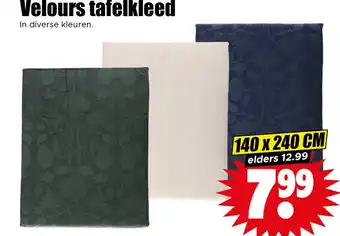 Dirk Velours tafelkleed aanbieding