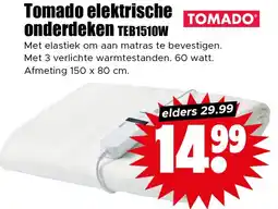 Dirk Tomado elektrische onderdeken TEB1510W aanbieding