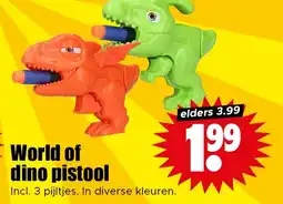 Dirk World of dino pistool aanbieding