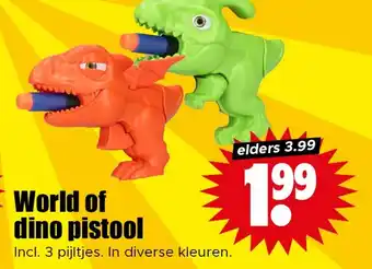 Dirk World of dino pistool aanbieding