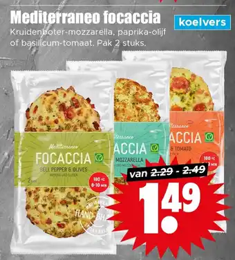 Dirk Mediterraneo focaccia aanbieding