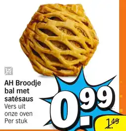 Albert Heijn AH Broodje bal met satésaus aanbieding