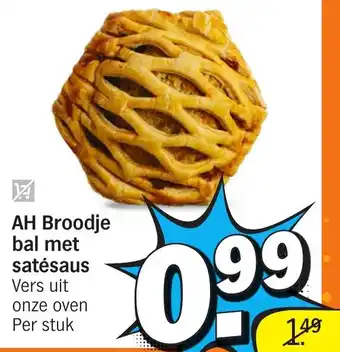 Albert Heijn AH Broodje bal met satésaus aanbieding