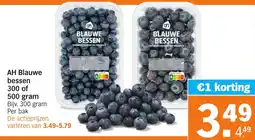 Albert Heijn AH Blauwe bessen aanbieding