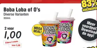 Budget Food Boba Loba of O's Diverse Varianten aanbieding