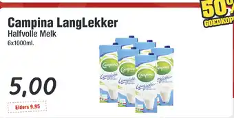 Budget Food Campina LangLekker Halfvolle Melk aanbieding