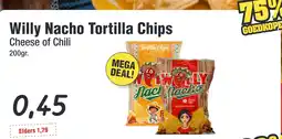Budget Food Willy Nacho Tortilla Chips Cheese of Chili aanbieding