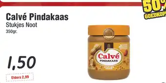Budget Food Calvé Pindakaas Stukjes Noot aanbieding