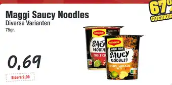 Budget Food Maggi Saucy Noodles Diverse Varianten aanbieding