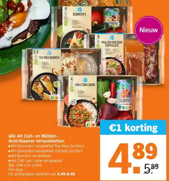 Albert Heijn Alle AH Zuid- en Midden- Amerikaanse verspakketten aanbieding