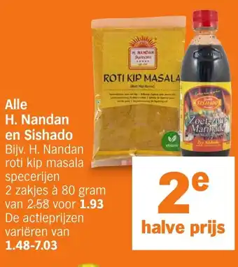 Albert Heijn Alle H. Nandan en Sishado aanbieding