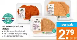 Albert Heijn AH Varkensschnitzels aanbieding