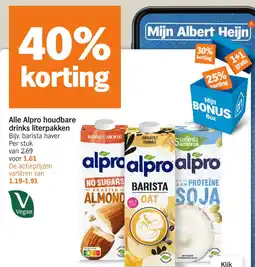 Albert Heijn Alle Alpro houdbare drinks literpakken aanbieding