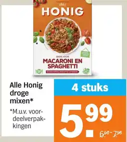 Albert Heijn Alle Honig droge mixen aanbieding