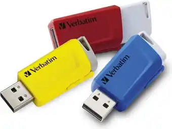 Conrad Verbatim V Store N CLICK USB-stick 16 GB Geel, Rood, Blauw 49306 USB-A 3.2 Gen 1 aanbieding