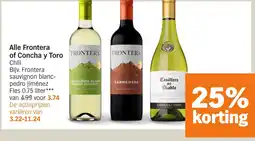 Albert Heijn Alle Frontera of Concha y Toro Chili aanbieding