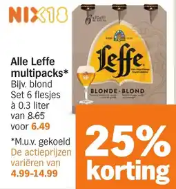 Albert Heijn Alle Leffe multipacks aanbieding