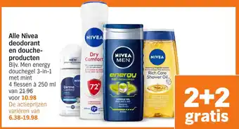 Albert Heijn Alle Nivea deodorant en douche- producten aanbieding