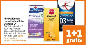Albert Heijn Alle Davitamon, Lucovitaal en Roter vitamine C aanbieding