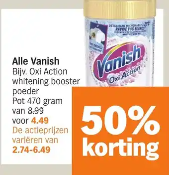 Albert Heijn Alle Vanish aanbieding