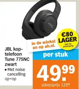 Albert Heijn JBL kop- telefoon Tune 775NC zwart aanbieding