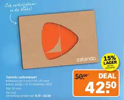 Albert Heijn Zalando cadeaukaart aanbieding