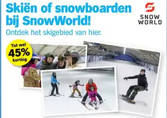 Albert Heijn Skiën of snowboarden bij SnowWorld! aanbieding